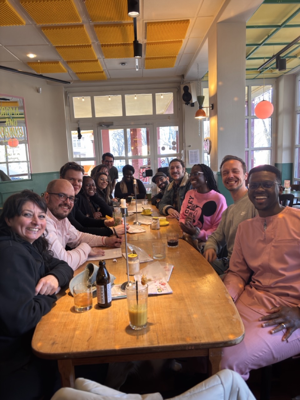 Inner Circle members sharing a meal together at a table